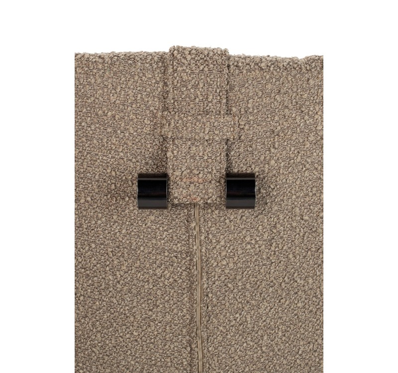 Fotel TEDDY GRAND ciemny brązowy z podnóżkiem