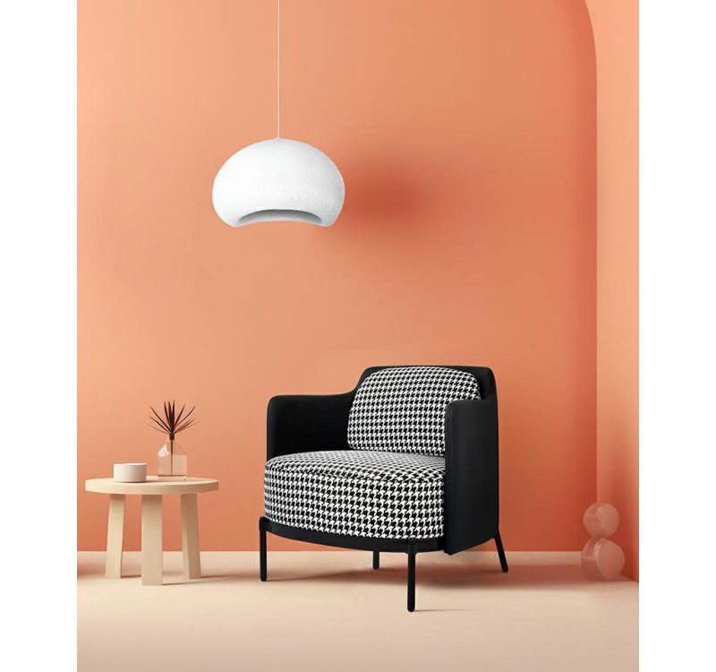 Fotel VENICE BLACK czarny PU / pepitka