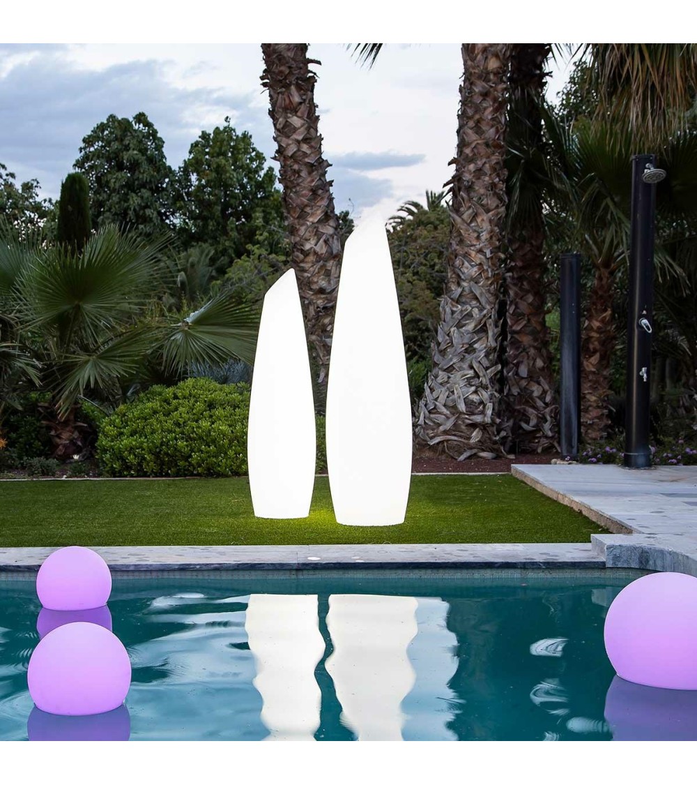 NEW GARDEN lampa ogrodowa FREDO 140       BATTERY TUBE biała