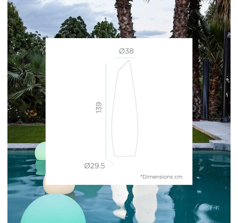 NEW GARDEN lampa ogrodowa FREDO 140       BATTERY TUBE biała