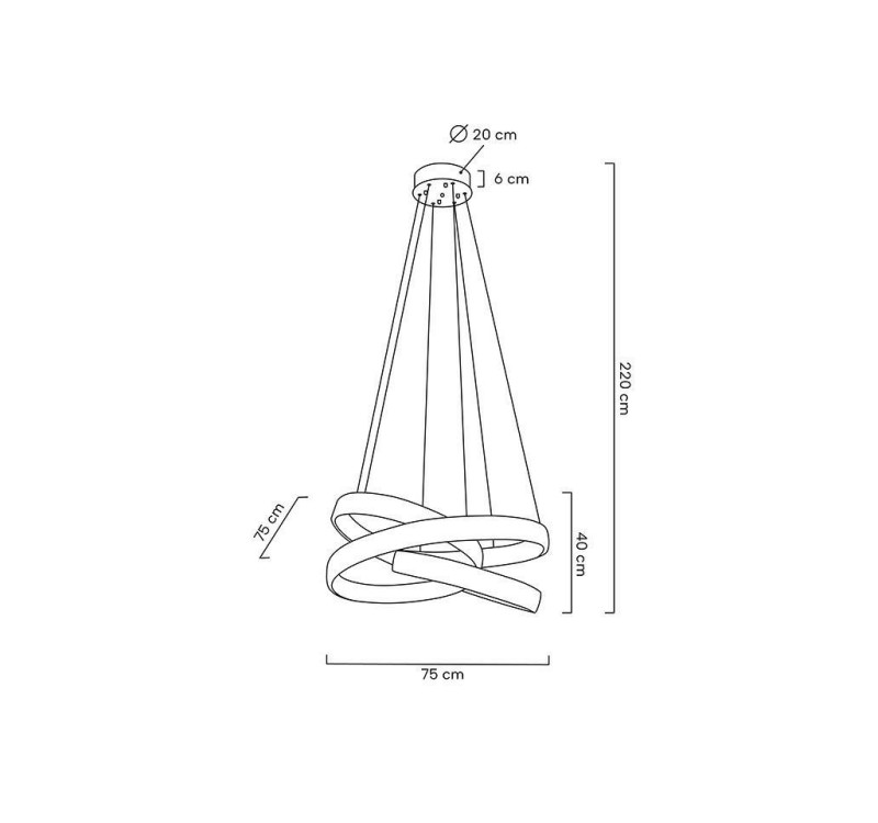 MOOSEE lampa wisząca WAVE 80 chrom