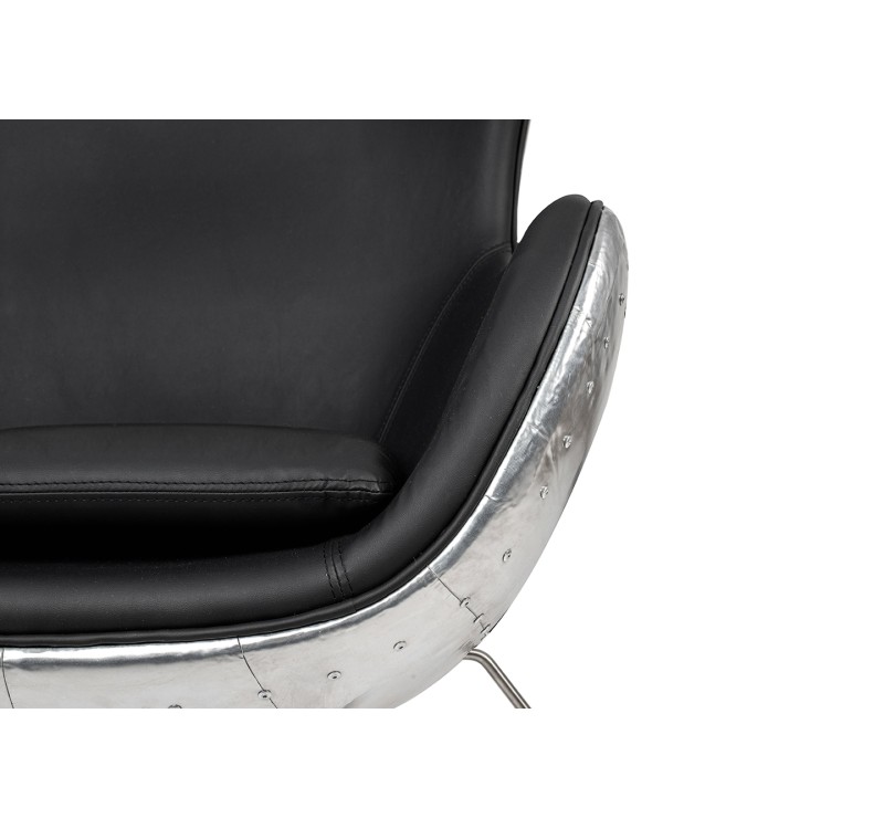Fotel EGG AVIATOR PU czarny