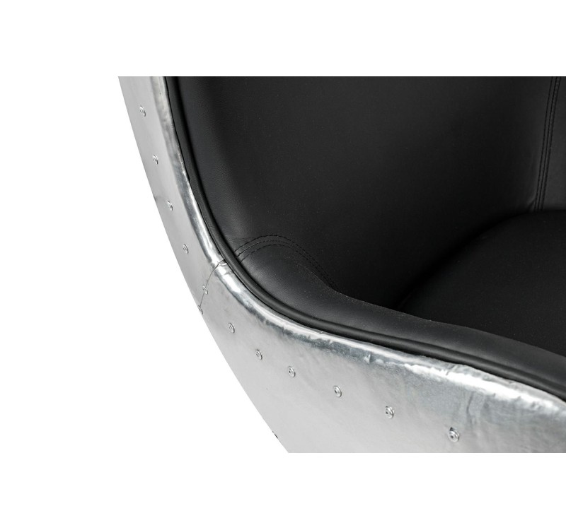 Fotel EGG AVIATOR PU czarny