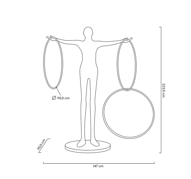 Lampa podłogowa HUMAN CIRCULO włókno szklane