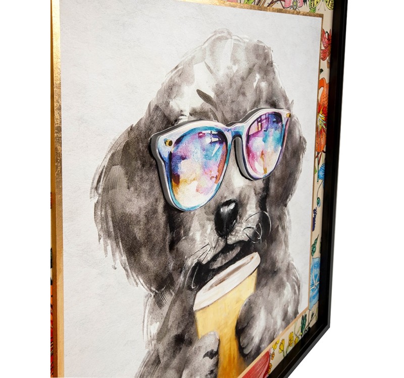 Obraz COFFEE DOG 100x100 cm