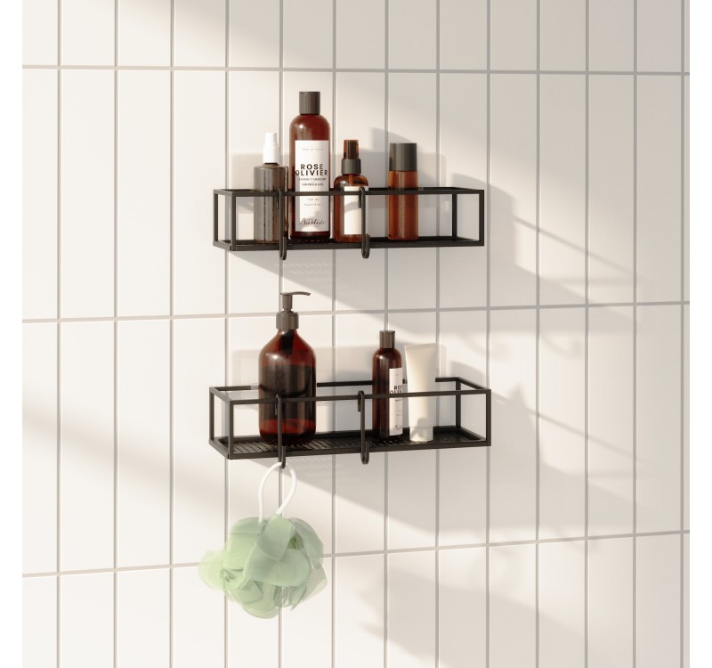 UMBRA zestaw 2 półek prysznicowych        CUBIKO czarny