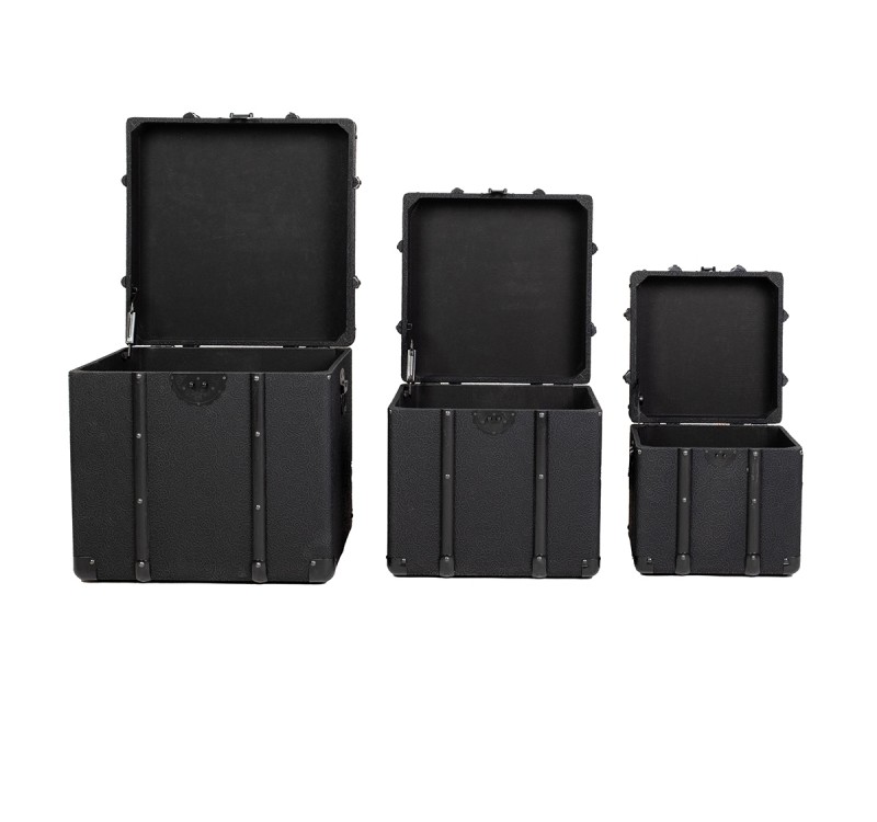 KARE zestaw skrzyń VOYAGE czarny