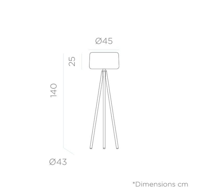 NEW GARDEN lampa podłogowa CHLOE 140 CABLE IN&OUT