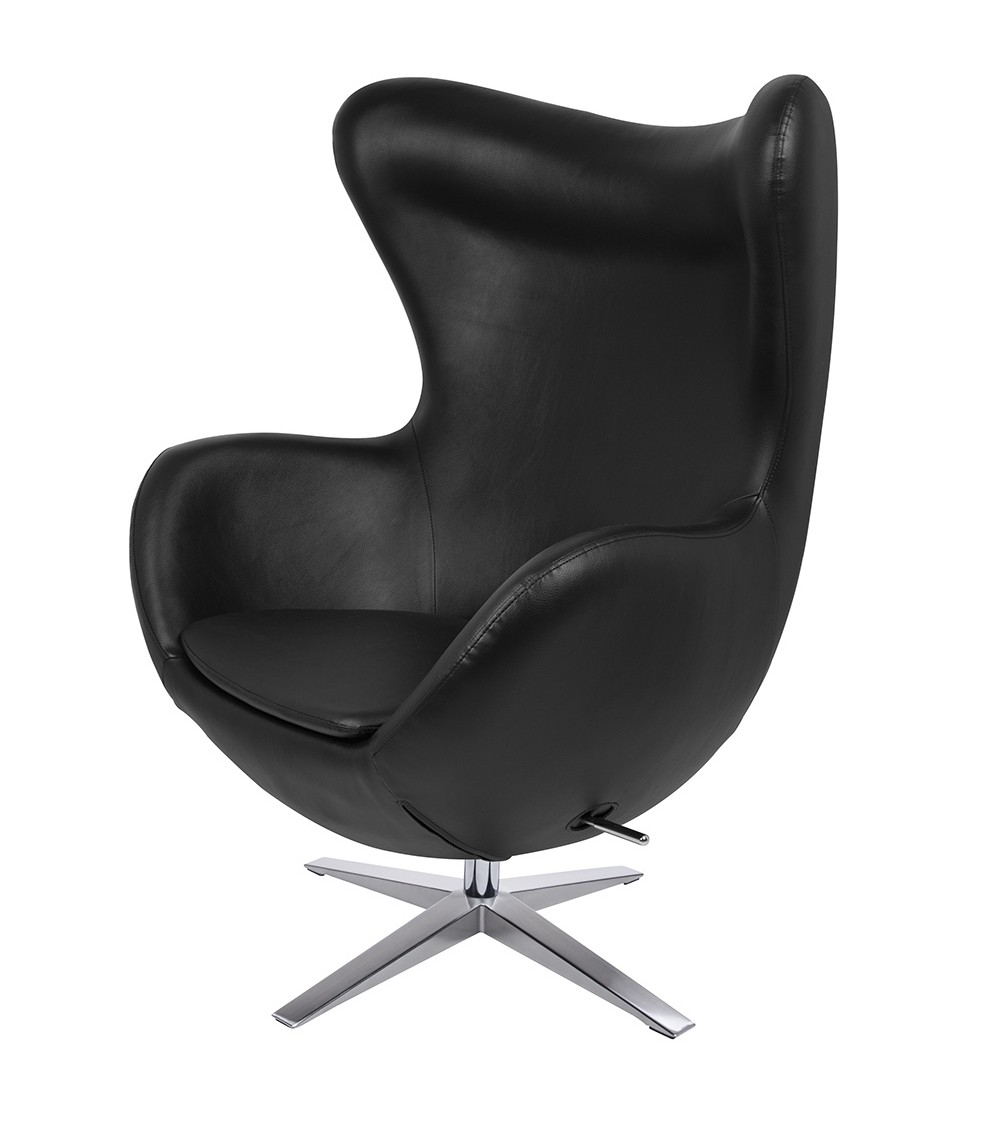 Fotel EGG SZEROKI PU czarny