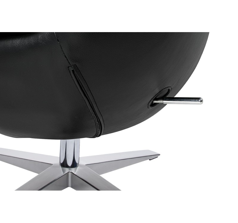 Fotel EGG SZEROKI PU czarny