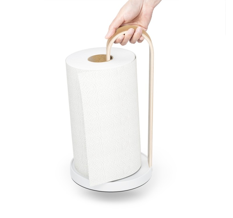 UMBRA stojak na ręcznik papierowy         BELLWOOD biały/naturalny