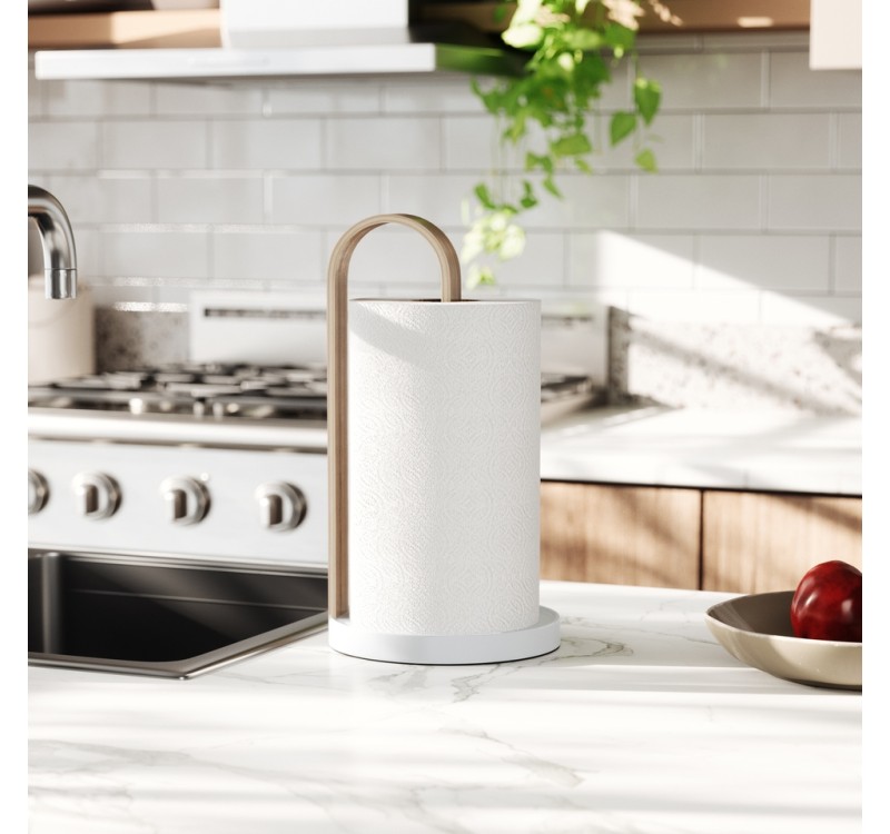 UMBRA stojak na ręcznik papierowy         BELLWOOD biały/naturalny