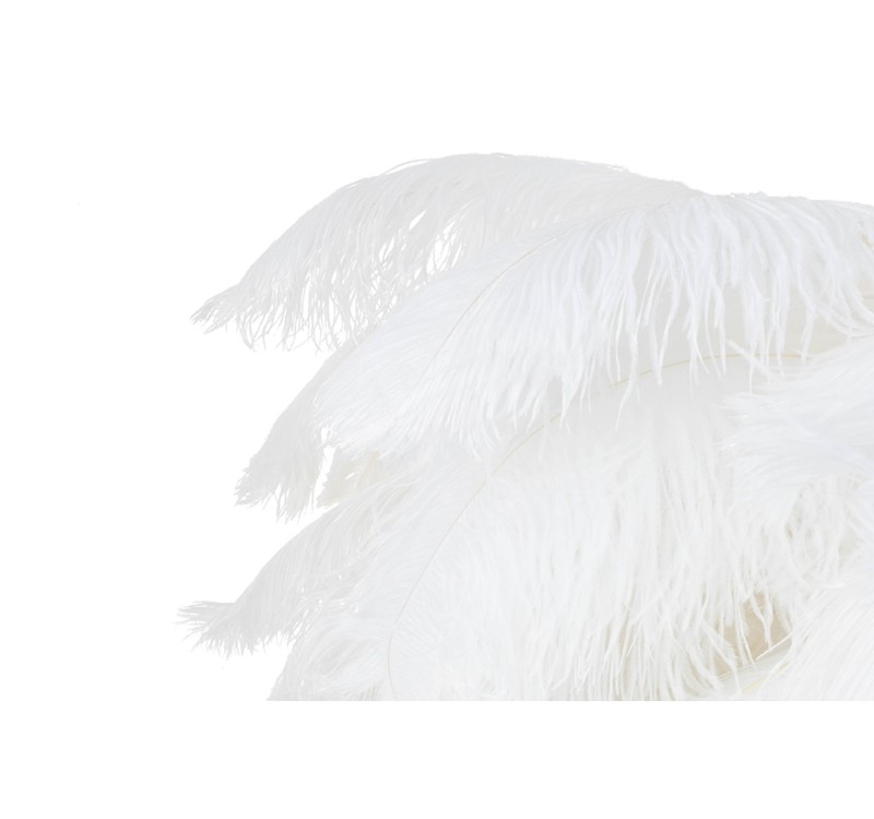 MOOSEE lampa wisząca TIFFANY 135 biała    mosiądz / naturalne pióra