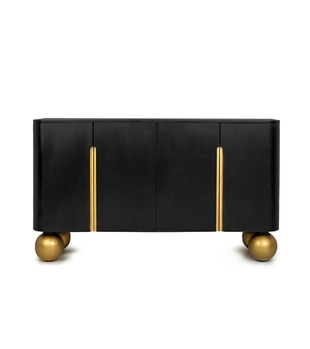 MaMaison komoda ORGANIC czarna / złota    / drewno