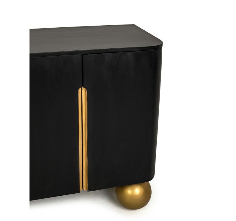 MaMaison komoda ORGANIC SHORT czarna /    złota / drewno