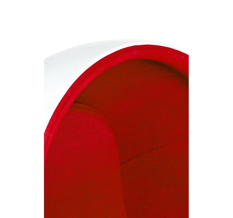 Fotel BALL biało-czerwony - włókno szklane