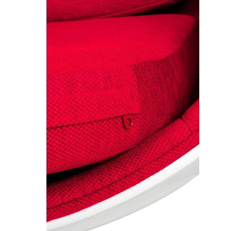 Fotel BALL biało-czerwony - włókno szklane