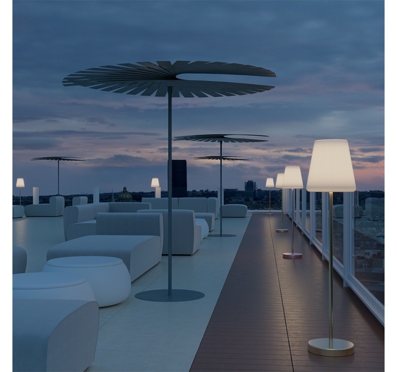 NEW GARDEN lampa podłogowa LOLA SLIM 120 SOLAR & BATTERY anthracite