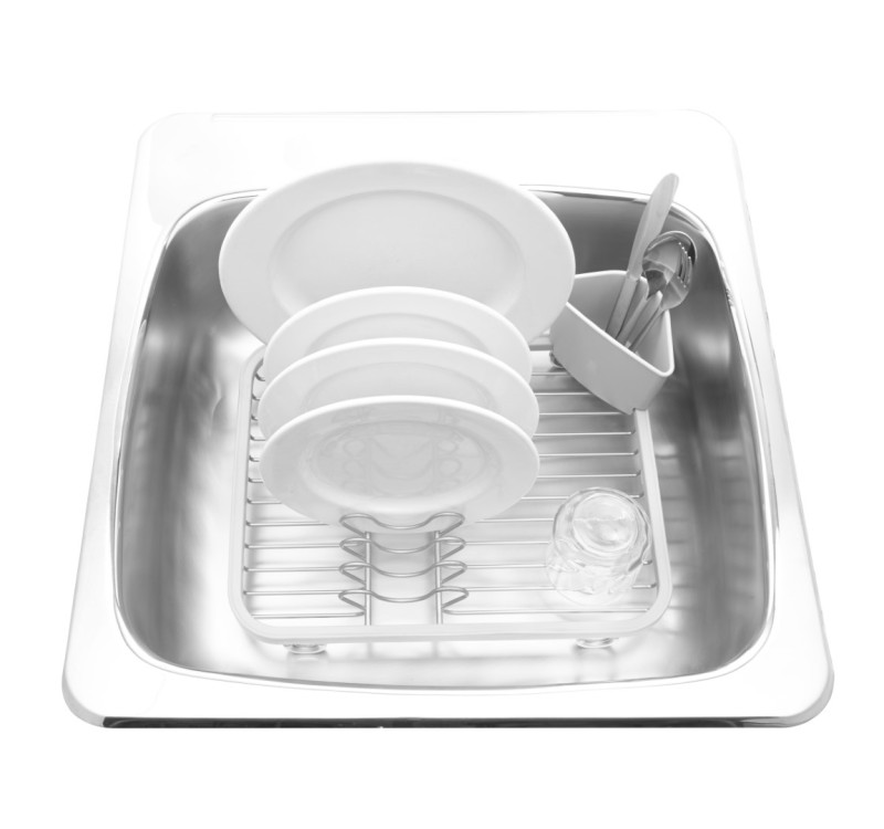 UMBRA ociekacz do naczyń SINKIN - biały,nikiel