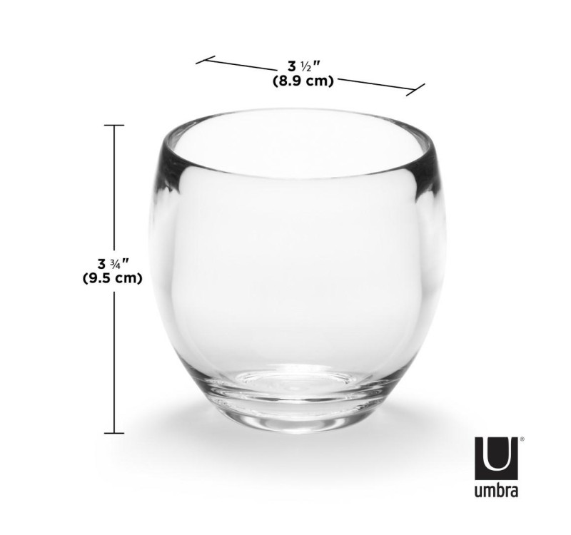 UMBRA kubek łazienkowy DROPLET przezroczysty