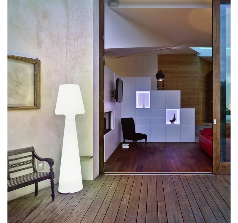 NEW GARDEN lampa podłogowa LOLA 165  CABLE biała