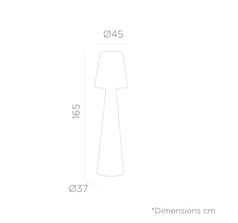 NEW GARDEN lampa podłogowa LOLA 165  CABLE biała