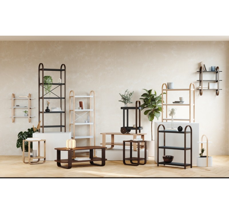 UMBRA stolik kawowy BELLWOOD biały naturalny