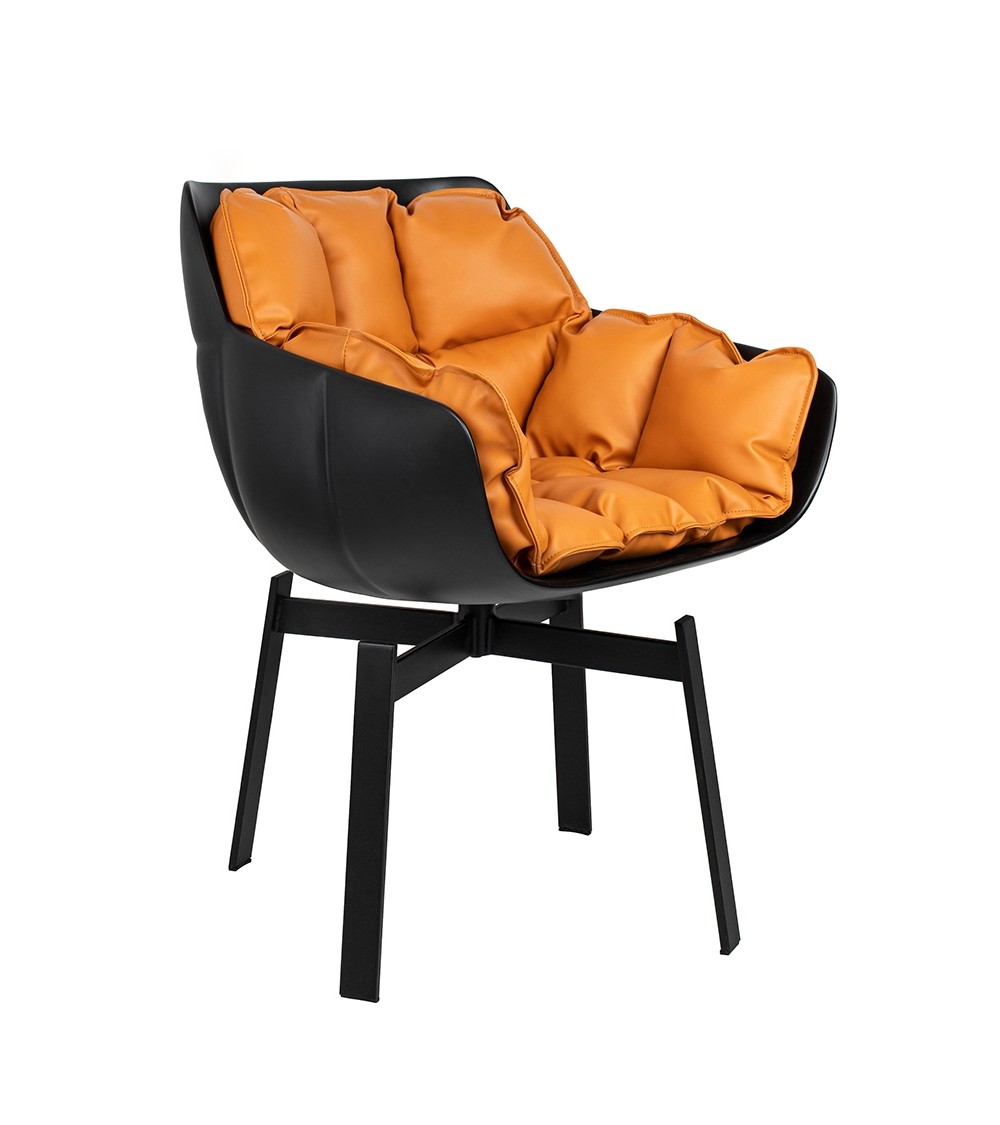 Krzesło obrotowe SHIBA brązowe / czarne