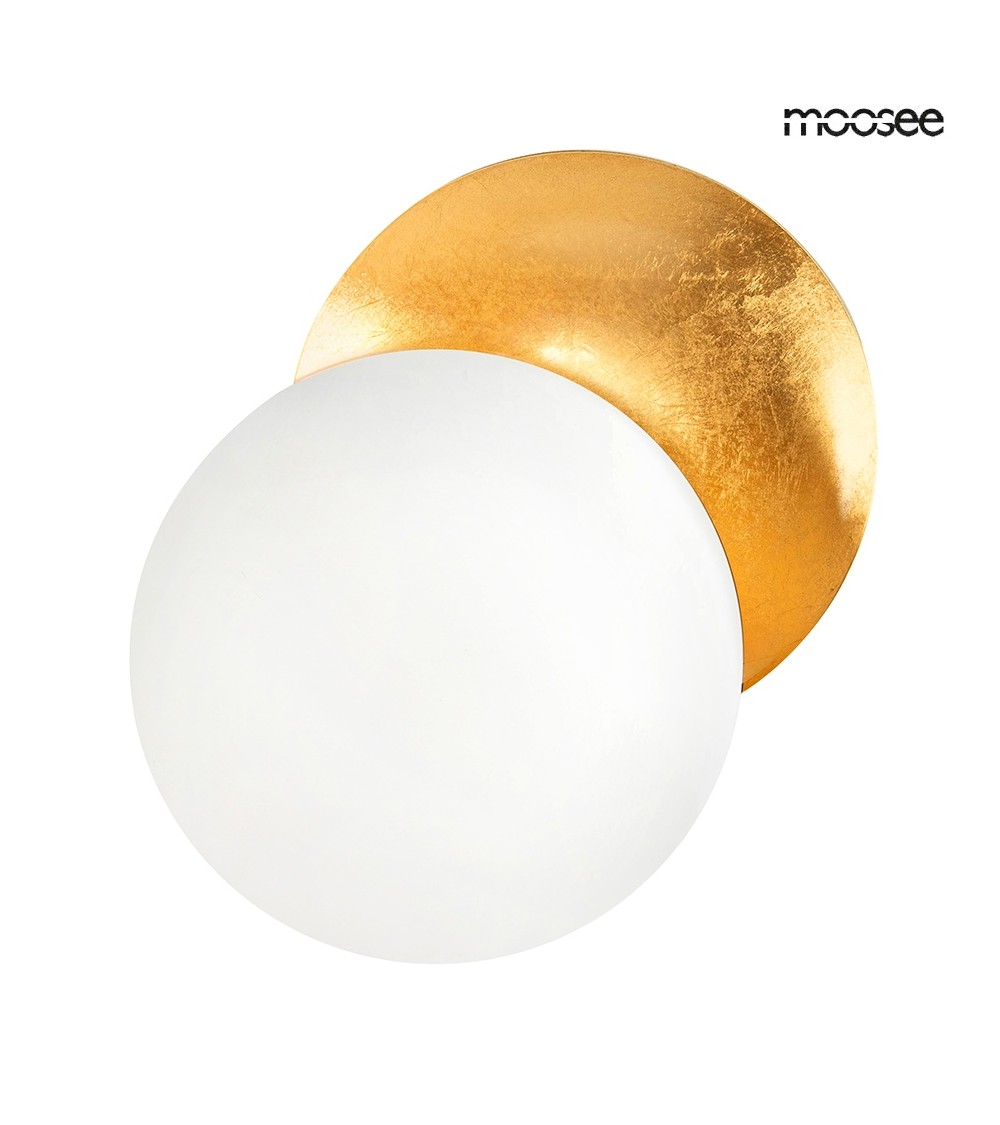 MOOSEE lampa ścienna ECLISE  złota / biała