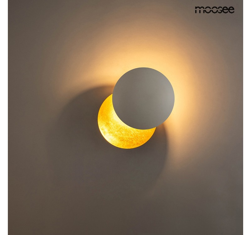MOOSEE lampa ścienna ECLISE  złota / biała