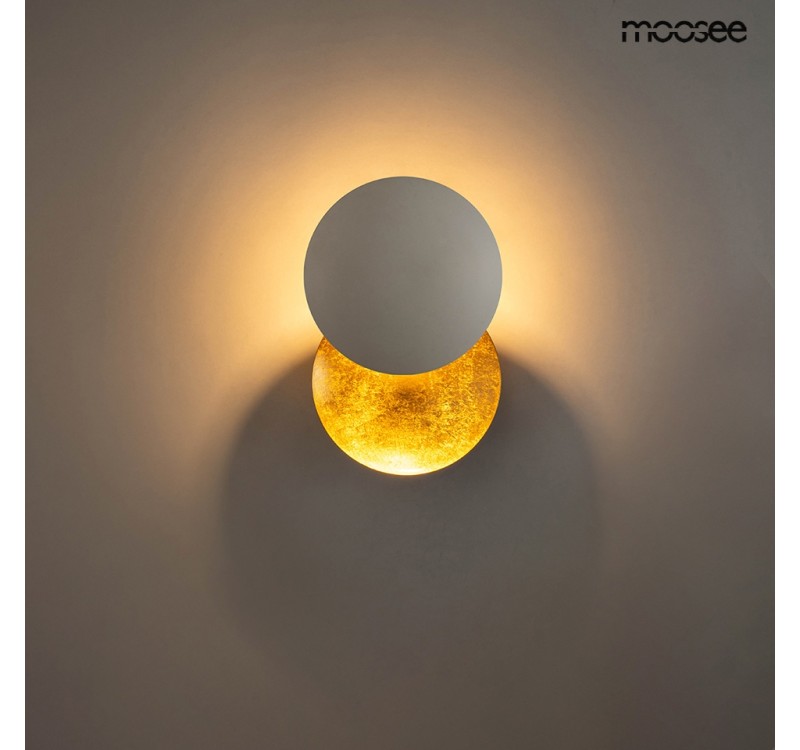 MOOSEE lampa ścienna ECLISE  złota / biała