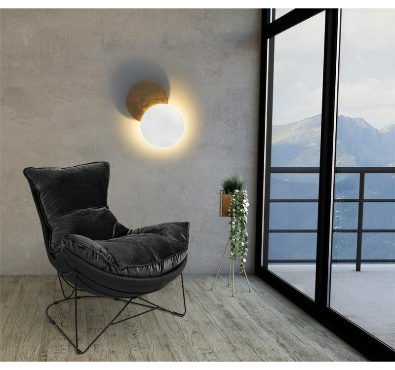 MOOSEE lampa ścienna ECLISE  złota / biała