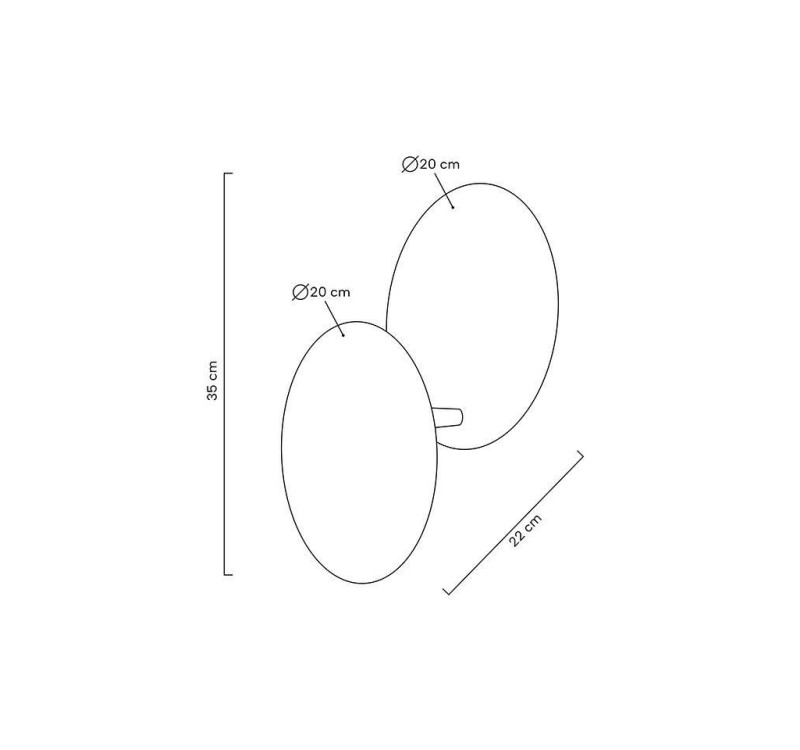 MOOSEE lampa ścienna ECLISE  złota / biała