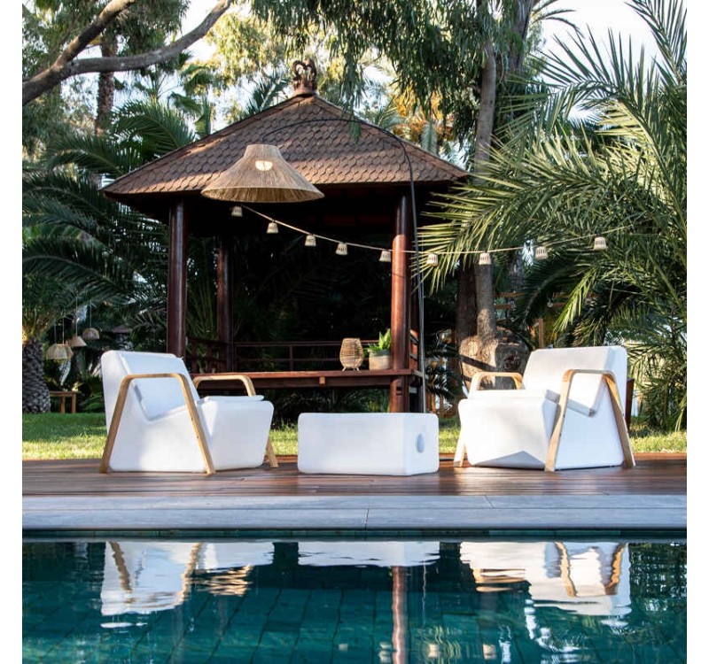 NEW GARDEN lampa podłogowa NIZA 230 BATTERY NEGRO