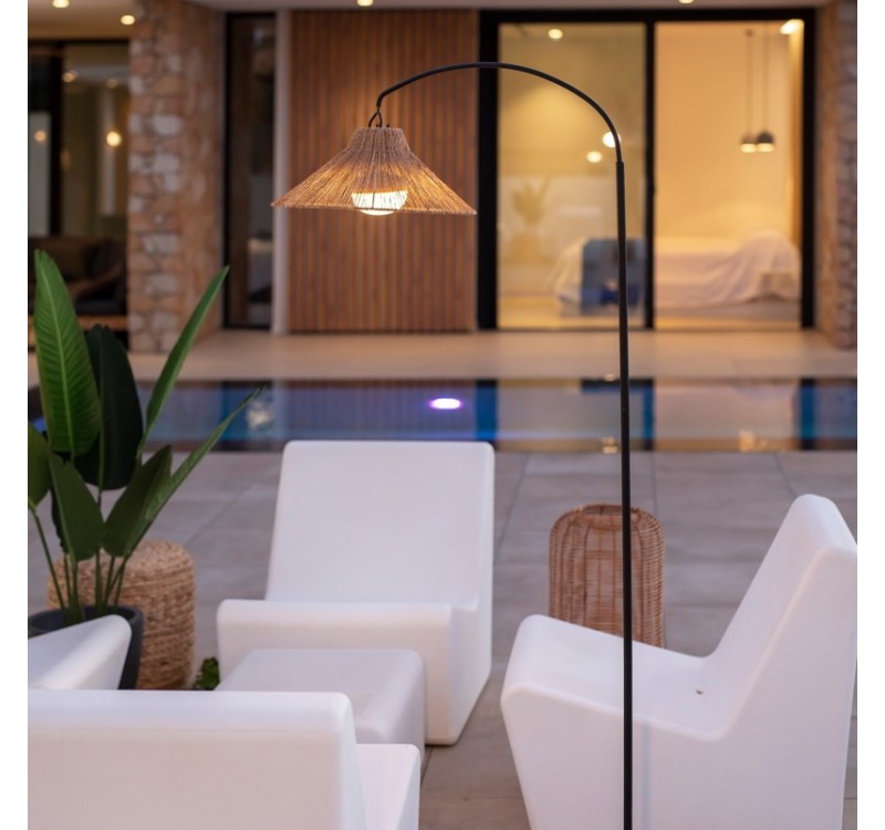 NEW GARDEN lampa podłogowa NIZA 165 BATTERY NEGRO