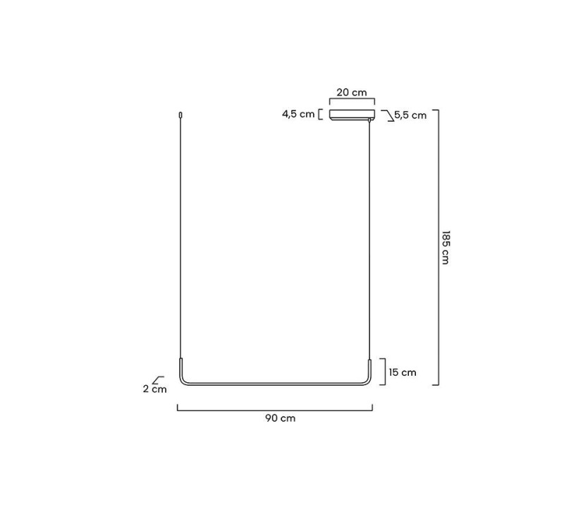MOOSEE lampa wisząca SHAPE 90 czarna
