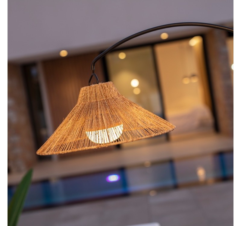 NEW GARDEN lampa podłogowa NIZA 165 BATTERY NEGRO