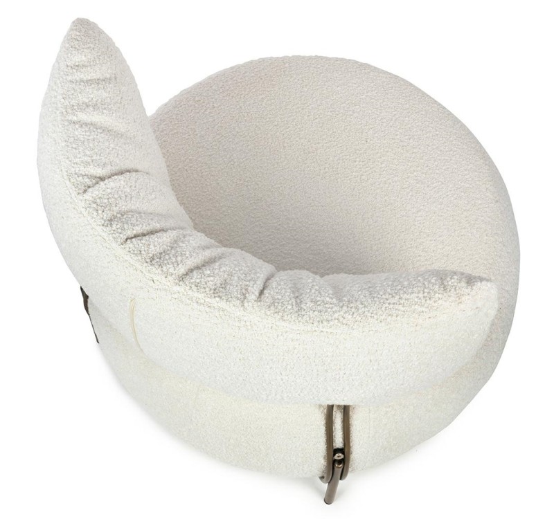 Fotel LOW TEDDY biały