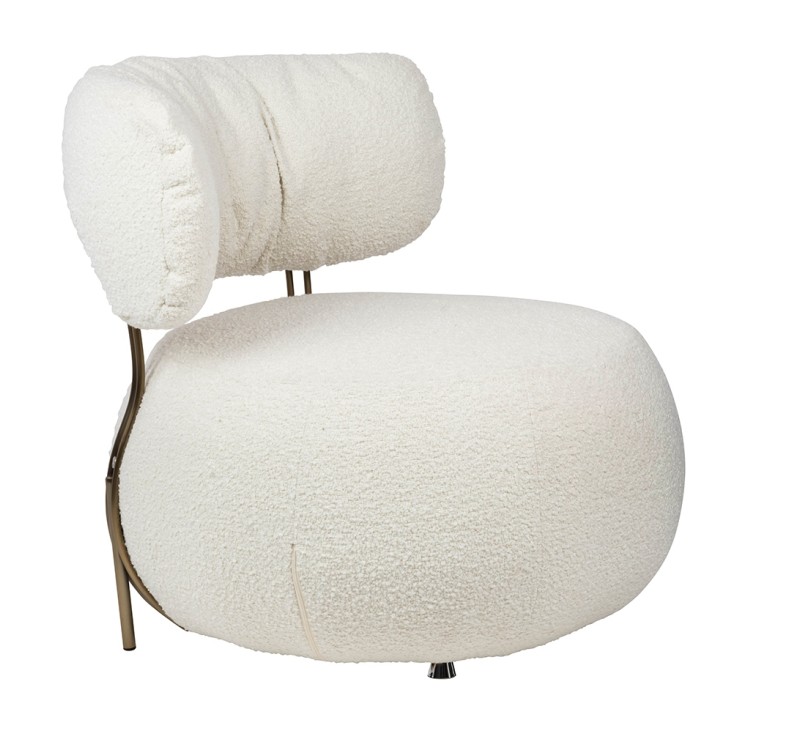 Fotel LOW TEDDY biały