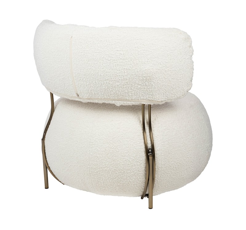 Fotel LOW TEDDY biały