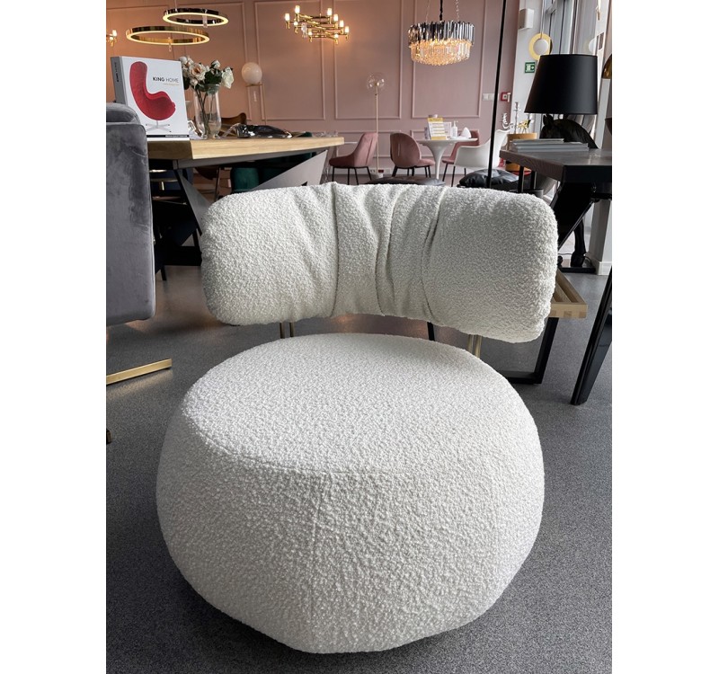 Fotel LOW TEDDY biały