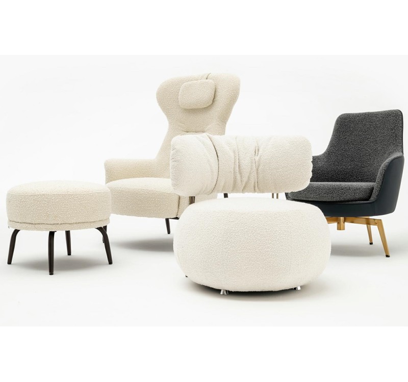 Fotel LOW TEDDY biały