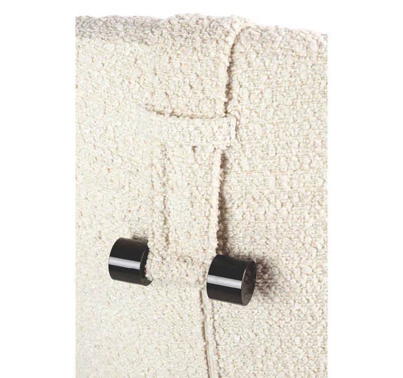 Fotel TEDDY GRAND beżowy z podnóżkiem