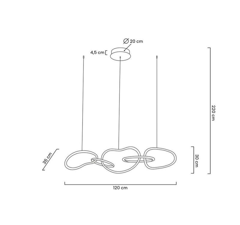 MOOSEE lampa wisząca JAZZ 5 złota