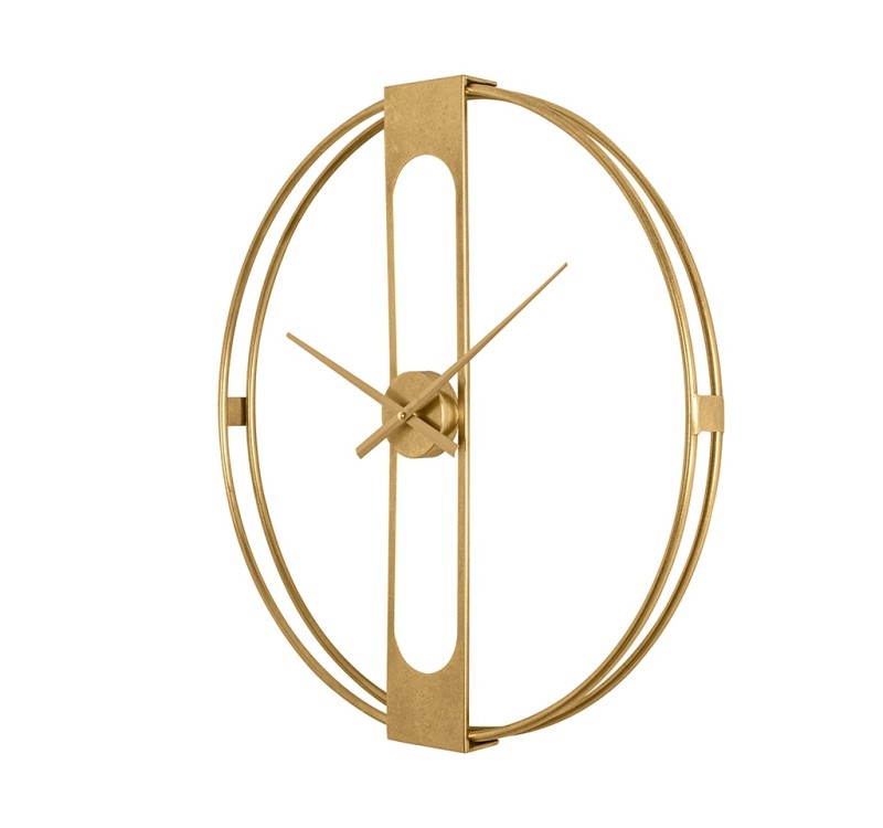 KARE zegar CLIP 60 złoty