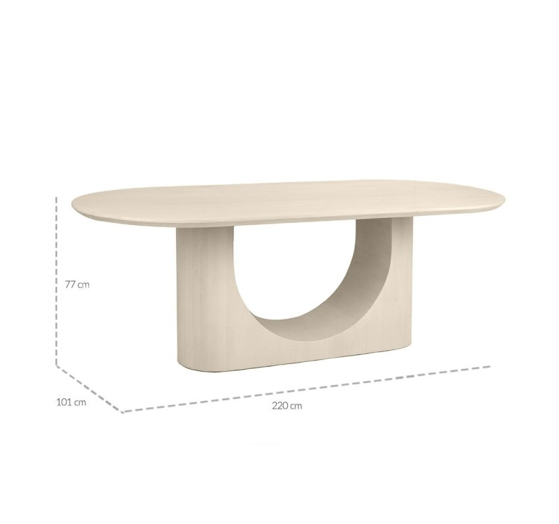MaMaison stół jadalniany ICARO 220        beżowy / drewno