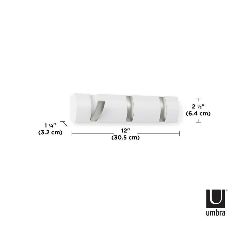 UMBRA wieszak na ubrania FLIP 3 biały