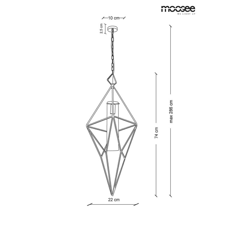 MOOSEE lampa wisząca HAVANA L - złota