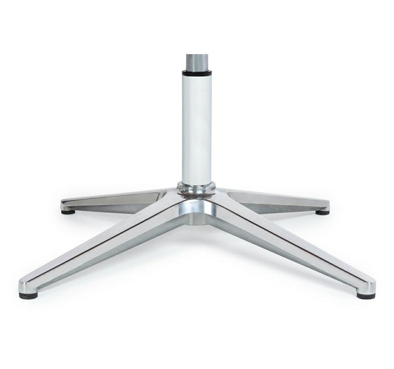 Fotel biurowy LOUNGE BUSINESS czarny z podnóżkiem - sklejka orzech, skóra naturalna, stal polerowana