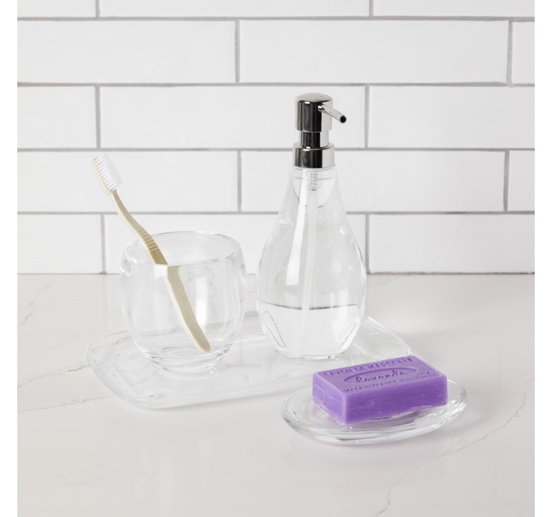 UMBRA dozownik do mydła DROPLET przezroczysty